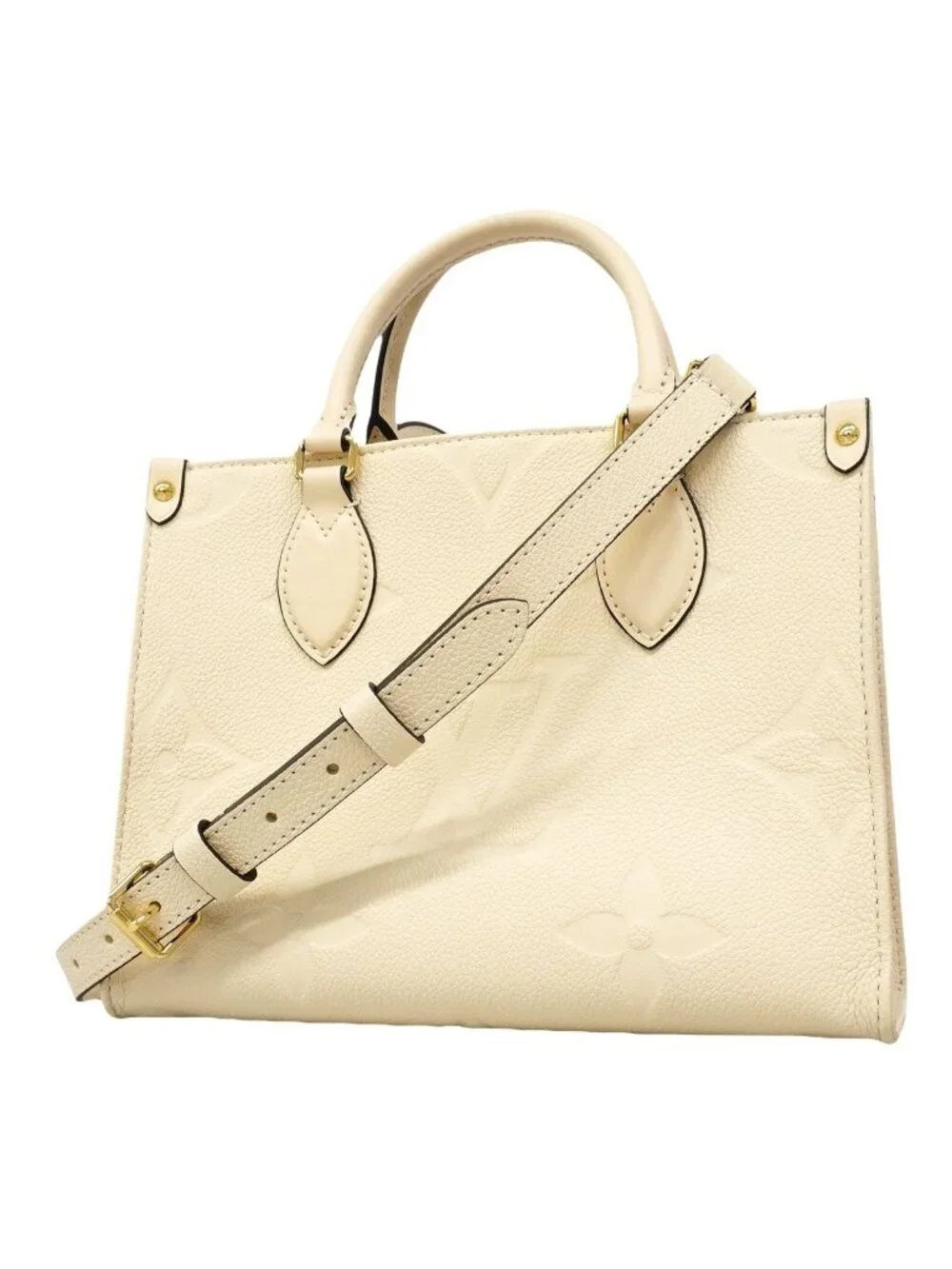 Louis Vuitton Handbag Monogram Empreinte On The Go PM Cream 2-Way